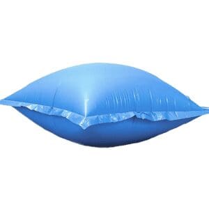 Blue pool water bag inflatable pillow.